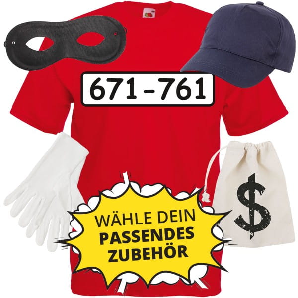 Panzerknacker Kostüm Unisex T-Shirt Set