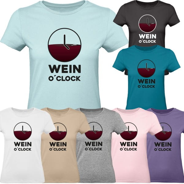 Damen T-Shirt - Wein o'clock