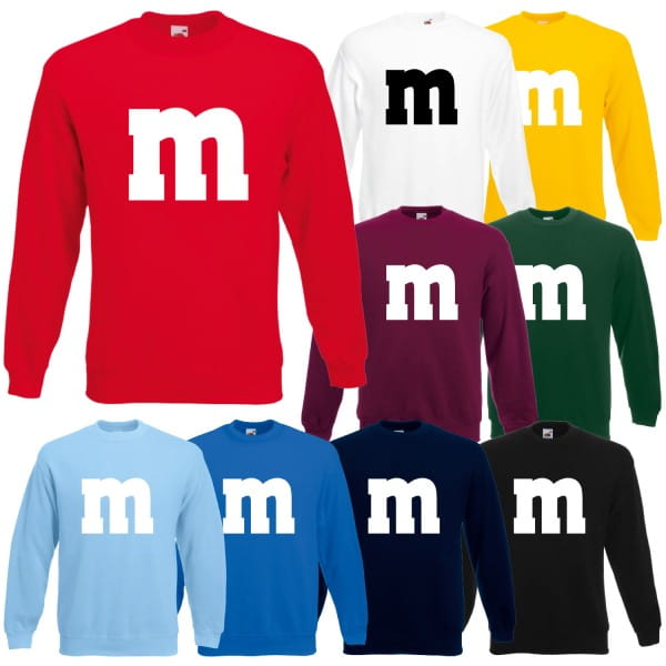 M&M Kostüm Unisex Kinder Herren Sweatshirt