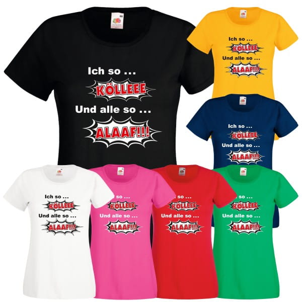 Damen Karneval & Fasching T-Shirt Kölle Alaaf