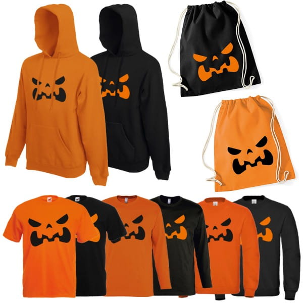 Shirt-Panda Herren Kostüm Kürbis Halloween Unisex Shirt mit Druck