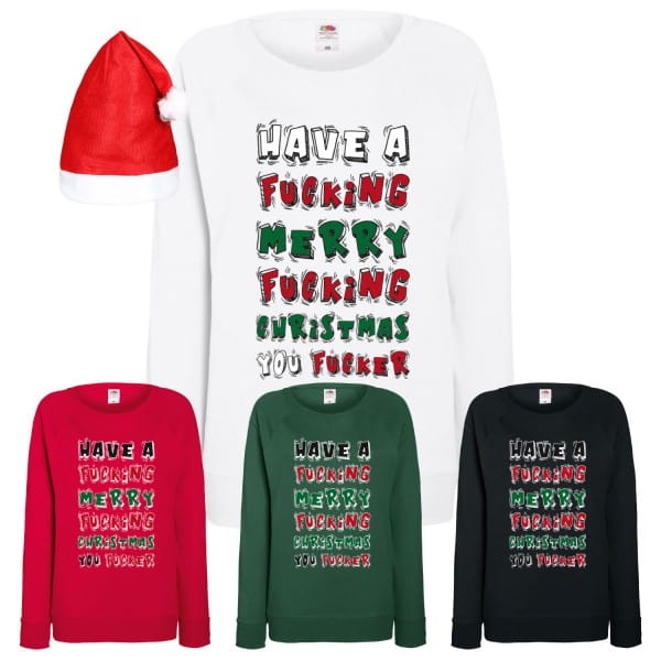 Have a Merry Fucking Christmas Graffiti Sweatshirt Damen