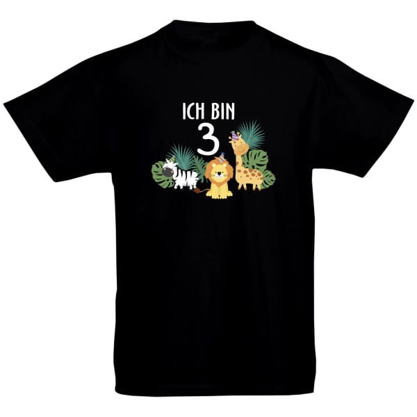 Kinder T-Shirt - Ich bin jetzt 3 Dschungel