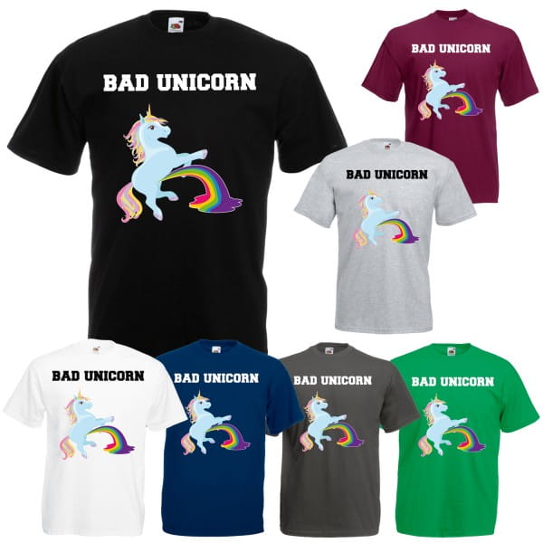 Einhorn Unisex T-Shirt Bad Unicorn